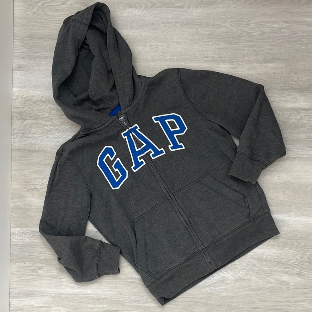 GAP Kids Dark Zip-Up Gray Hoodie